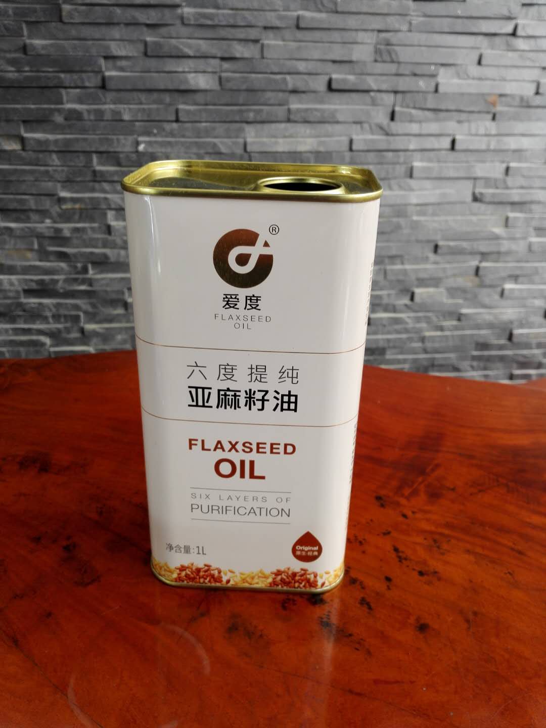 河北愛(ài)度亞麻籽油鐵罐