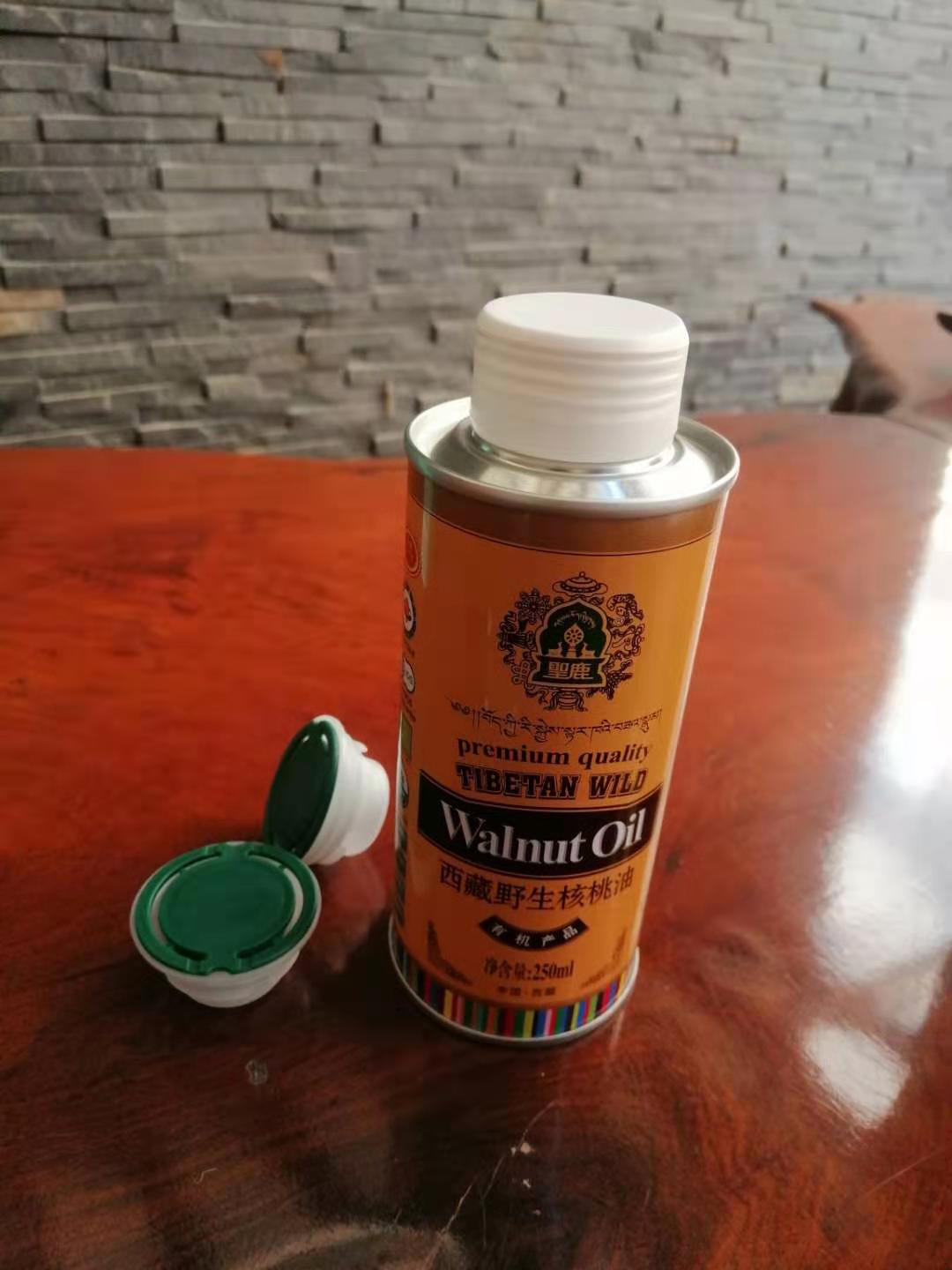 新疆葉城核桃油鐵罐 喀什地區(qū)特產(chǎn)核桃油圓形鐵罐定制