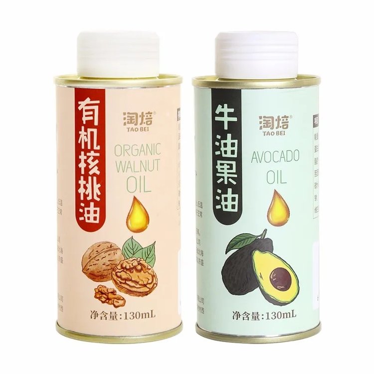 250ML有機(jī)亞麻籽油鐵罐 亞麻籽油金屬包裝定制